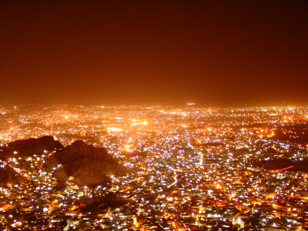A Nightview of Quetta City from Koh-i (Hill) Ziarat in Quetta, Pakistan, photo by Talib Hussain Meer